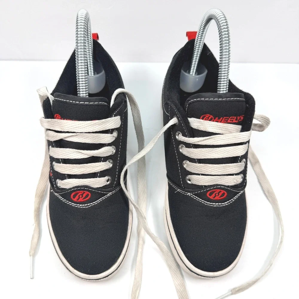 Heelys Kids Youth 3 Pro 20 Roller Shoes Black Canvas Red Logo Skater Y2K